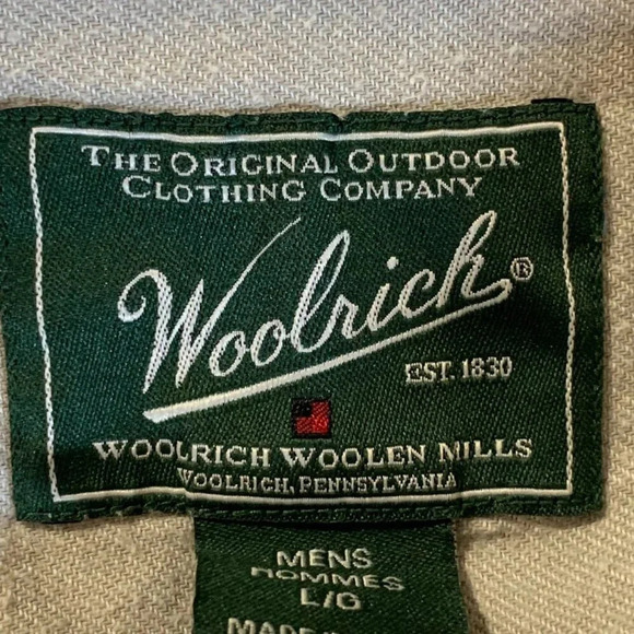 Woolrich Men's Plaid Button Down Collared Organic Cotton‎ Shirt Size L - Picture 6 of 12